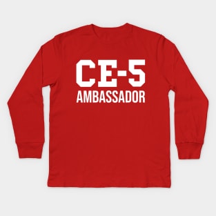 CE-5 Ambassador (White Text) Kids Long Sleeve T-Shirt